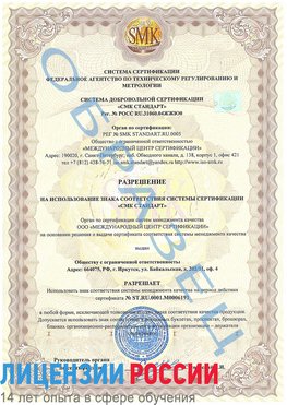 Образец разрешение Можга Сертификат ISO 50001
